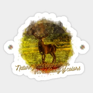 Nature finds expression in the beauty of colors Sticker